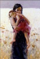 Pino Daeni - Impression oil painting.